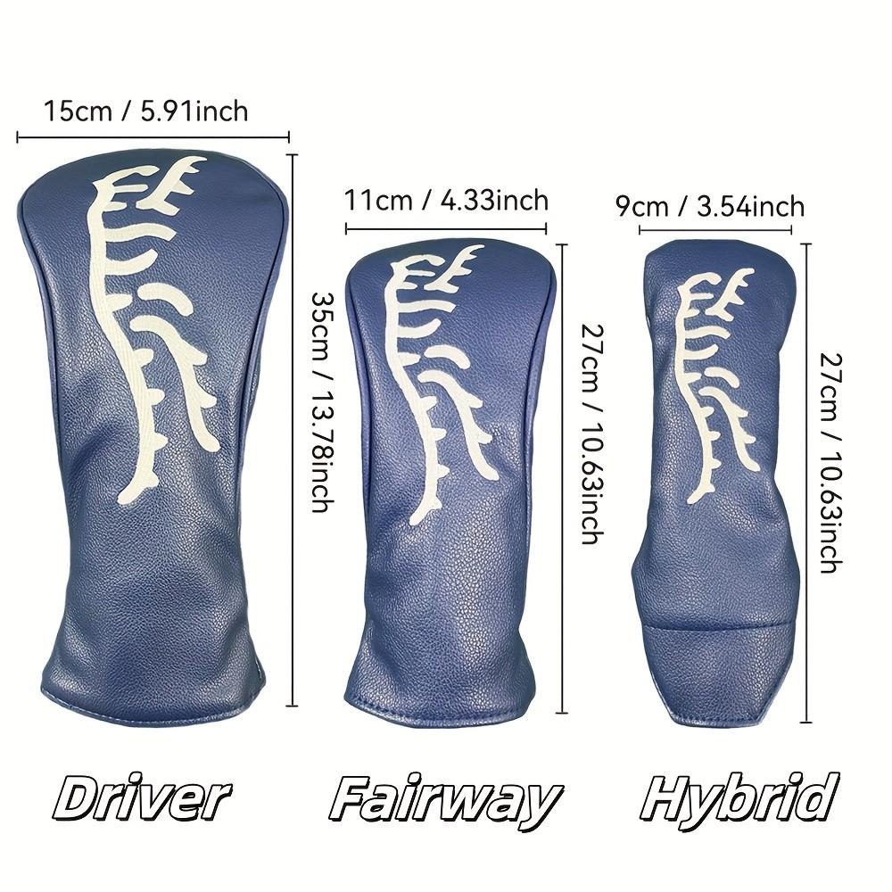 Blue Golf Club Head Cover, Durable Waterproof Protection, Safe Golf Accessory, Best Club Protection, Essential Golf Gear, Golf Equipment