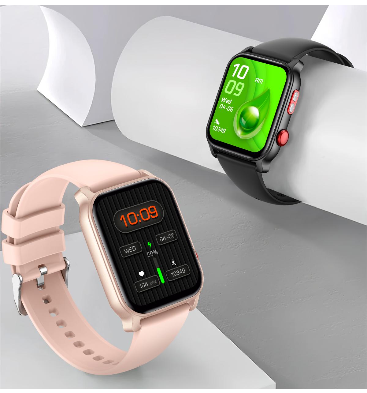 Smart Watch for Men and Women with Call/Message Reminder, Smart Watch 1.83 Inch Touch Screen, Fitness Watch Heart Rate/Sleep/Calorie/Step Monitor, Emergency Flashlight, Activity Tracker for Android iOS