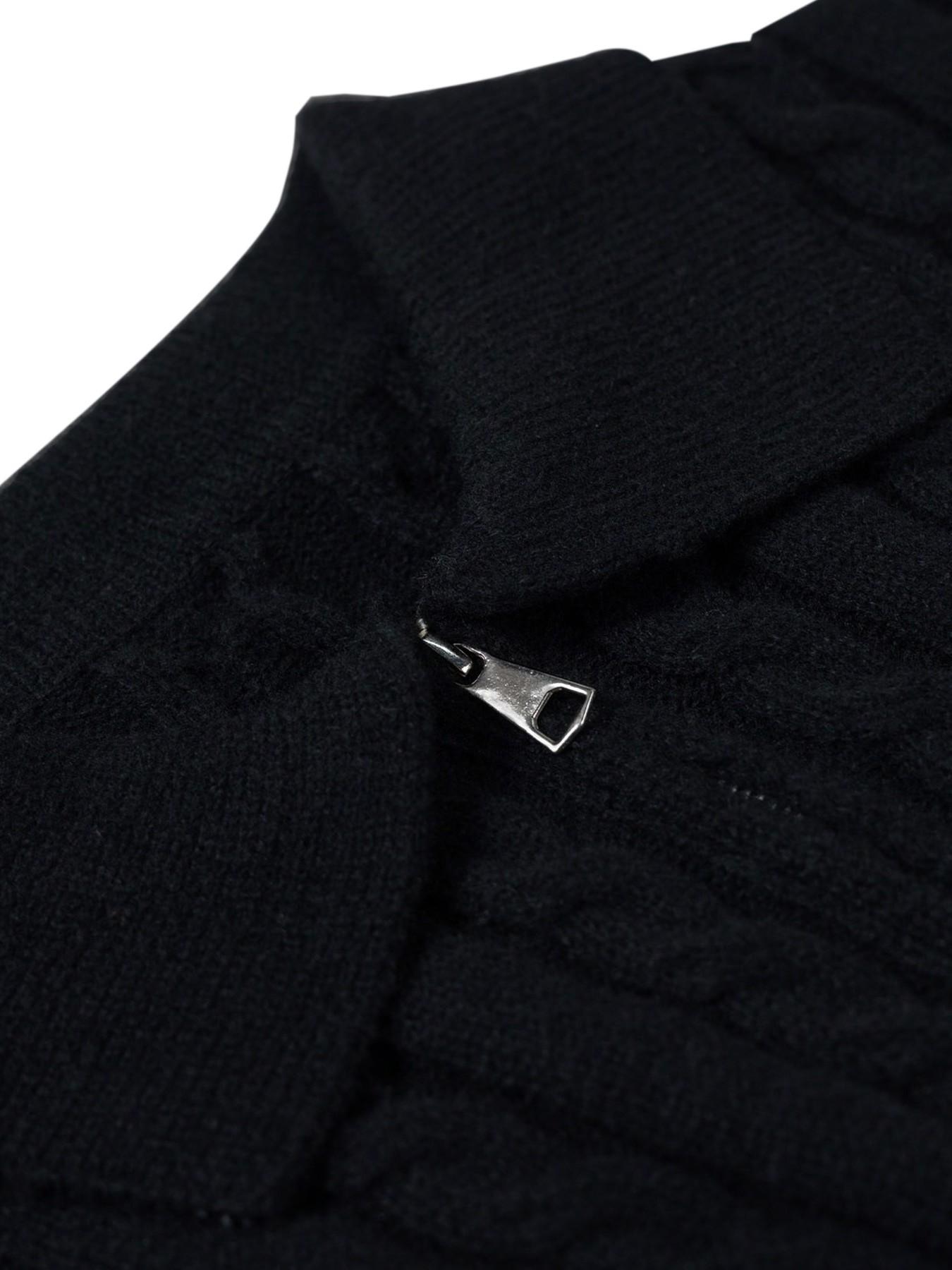 Men's Long Sleeve Cable Knit Polo Jumper, Knitwear, Lapel Collar Half Zip Placket, Thick Soft Warm Fabric, Casual Fall Winter Wear, Smart Office Commute