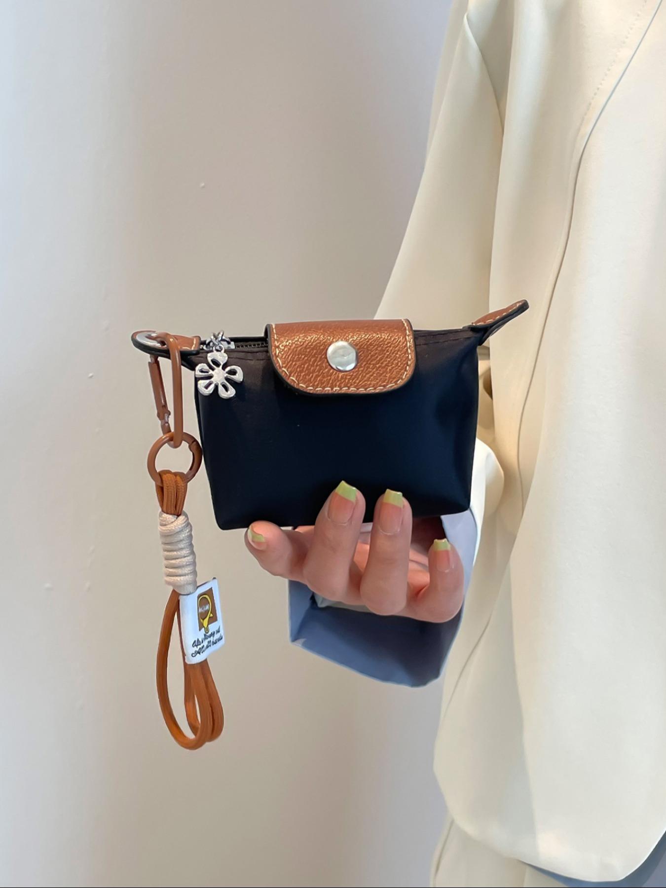 Women's Mini with Detachable Nylon Wristband, Zipper Closure, Decorative Bag, Wrist Strap Wallet, Christmas Gift, Suitable for Young Girls