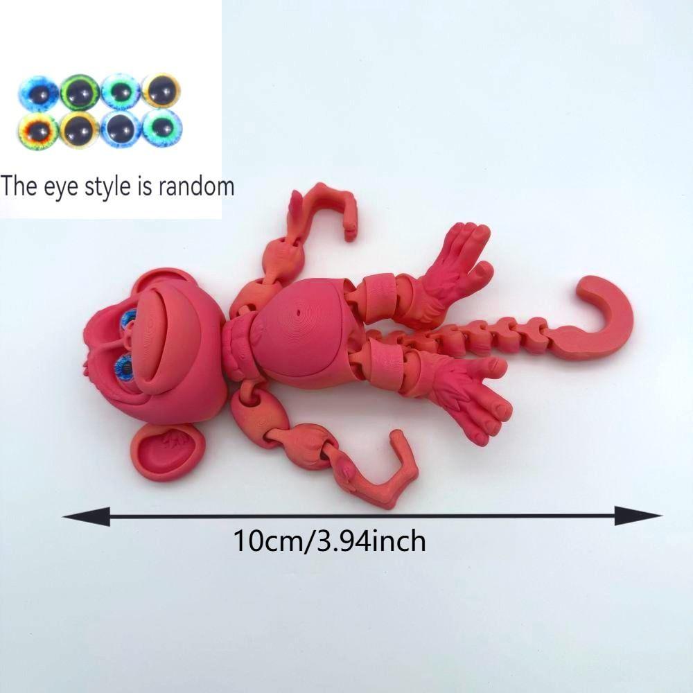 3D Printed Climbing Monkey Statue Pouch, Movable Monkey Figurine, Large Eye Realistic Primate, Craft Gift, Trendy Creative Handmade Toy