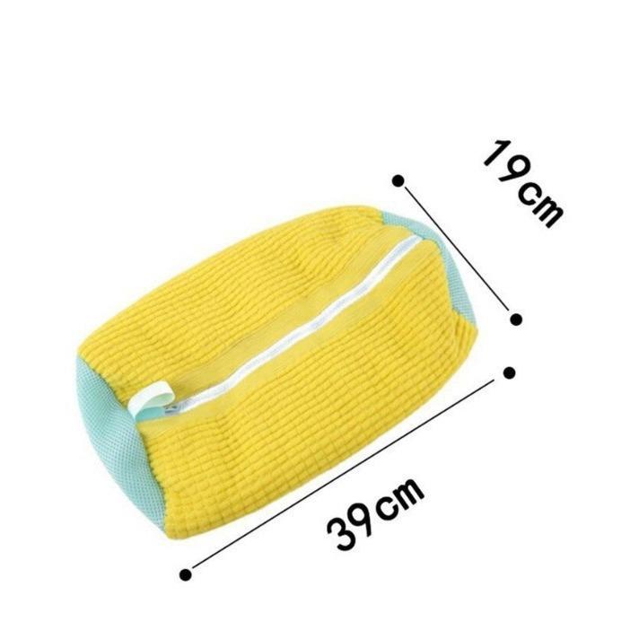Lazy artifact shoe wash bag cylindrical polyester cotton laundry bag shoe protection anti-deformation wash bag