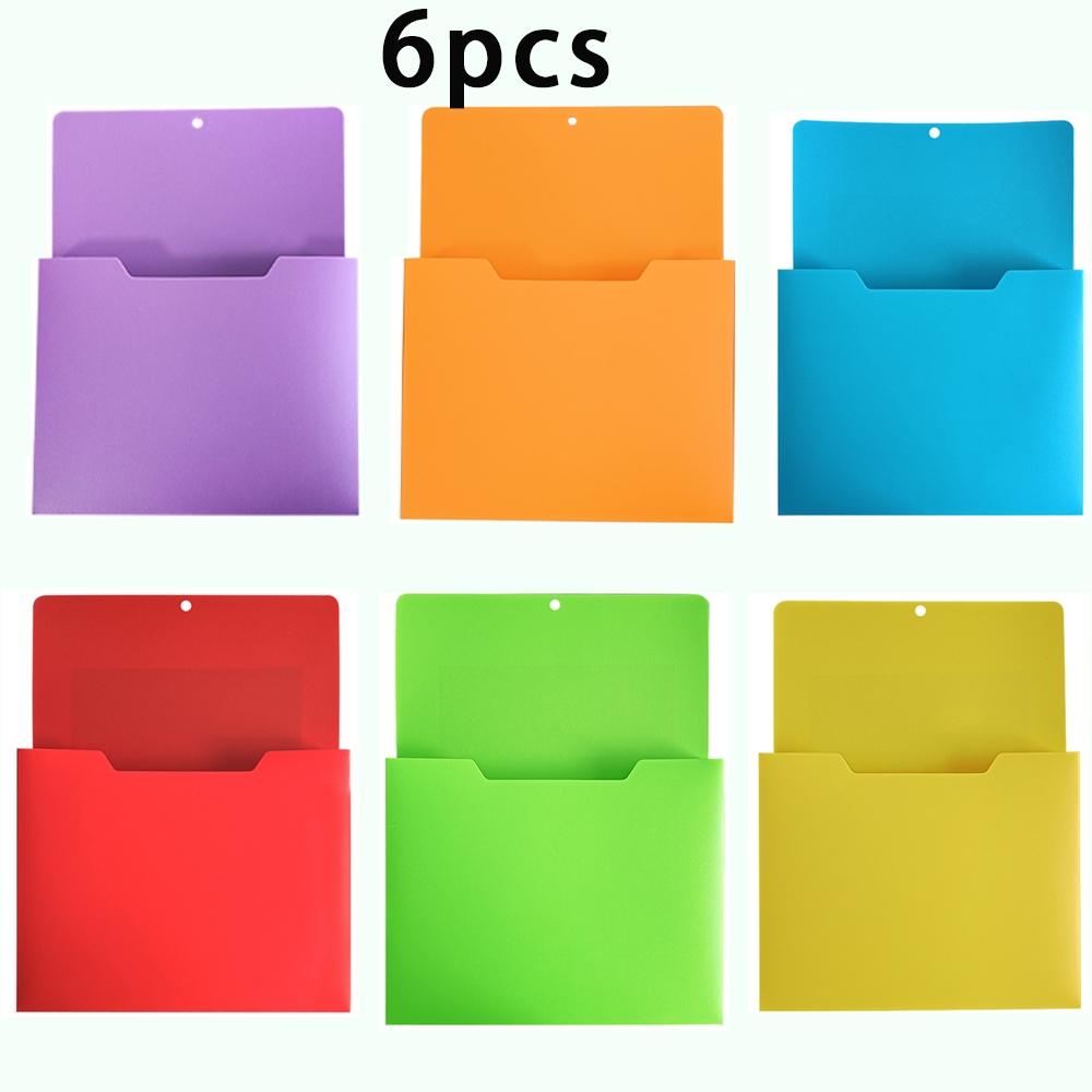 4-Pack A4 Magnetic Classroom Wall-Mounted Fridge File Folder, Deep Slot Design, Multi-Functional Storage for Refrigerator, Blackboard, Walls