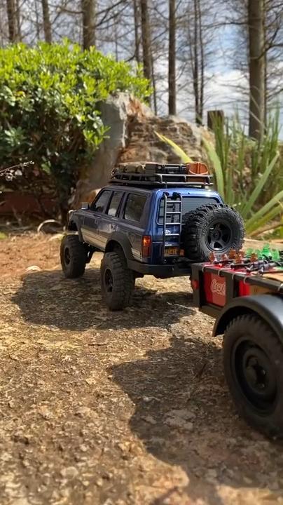 FMS RC Trailer for 1:18/1:12 RC Crawler RC Trucks Parts for FCX18 Land Cruiser 80 & 1:12 Rc Cars for Hauling Behind Car FMS RC Trailer for 1:18/1:12 RC Crawler RC Trucks Parts for FCX18 Land Cruiser 80 & 1:12 Rc Cars for Hauling Behind Car