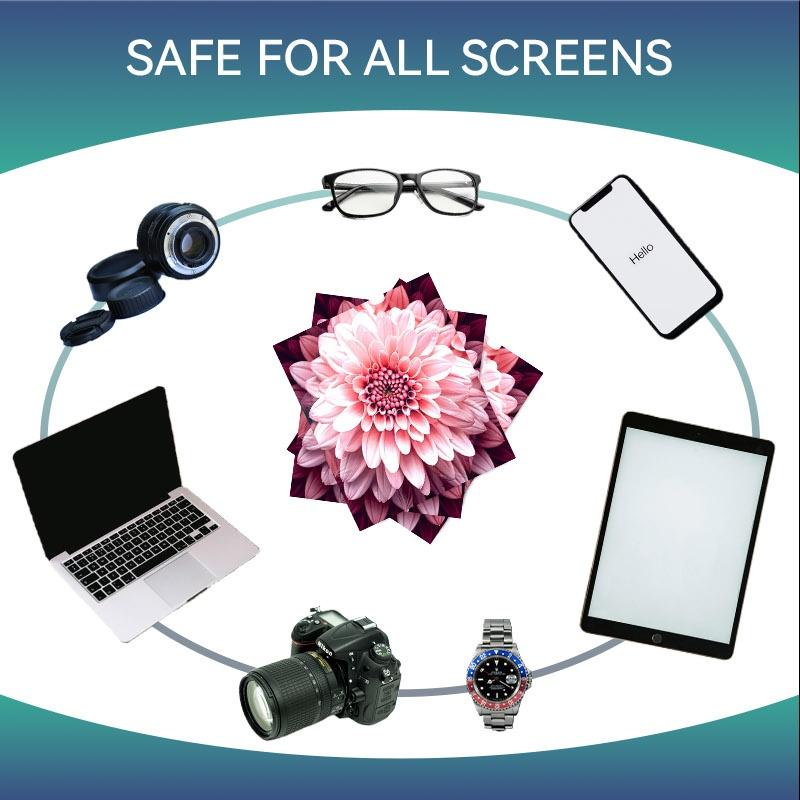 1/3/6/14pcs Lens Cleaning Cloth, Multiple Specifications Available, Single - Sided, Soft & Layered Like Pink Dahlia Petals, Ideal for Camera & Eyeglass Cleaning, Gentle Care for Lenses, Enhance Visual Clarity, Romantic Pink - Inspired Design