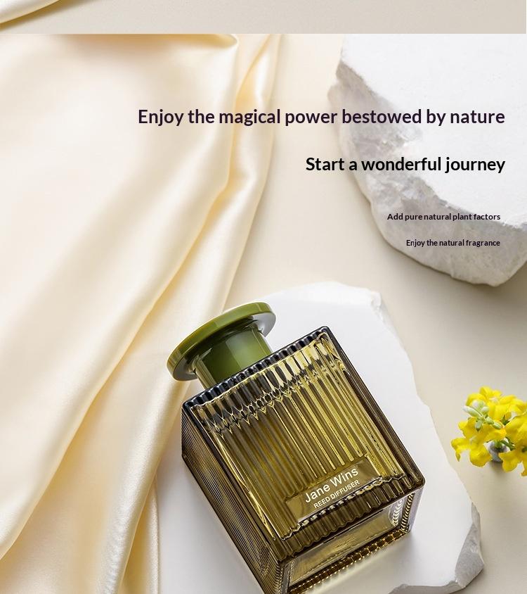 Creative Water Ripple Transparent Bottle Flameless Reed Diffuser Air Freshener Toilet Aroma