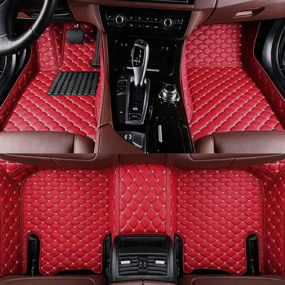 FOR Toyota Tacoma 2005–2015  Model Year PU Leather Full-Coverage Car Floor Mats, Left-Hand Drive [Exquisite Embroidery] Car Floor Mats, All-Weather Use, Modern Car Accessories, Car Floor Liners, Car Accessories