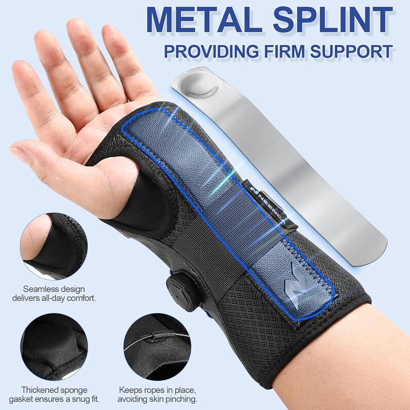 【Christmas】NEENCA Carpal Tunnel Wrist Brace for Night Support,Knob Adjustable Hand Brace for ,Wrist Splint Support with Sleeves for Women&Men