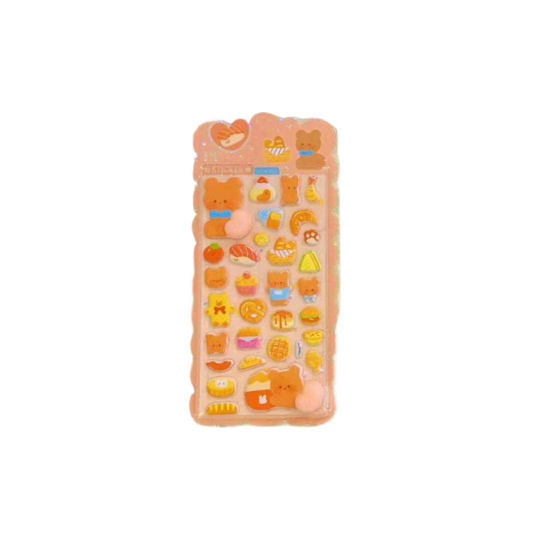 Night Glow PP Bubble Stickers, 3D Stereo Embossed Cute DIY Decorative Stickers, Crystal Decoration Sticker, Cartoon DIY Toy