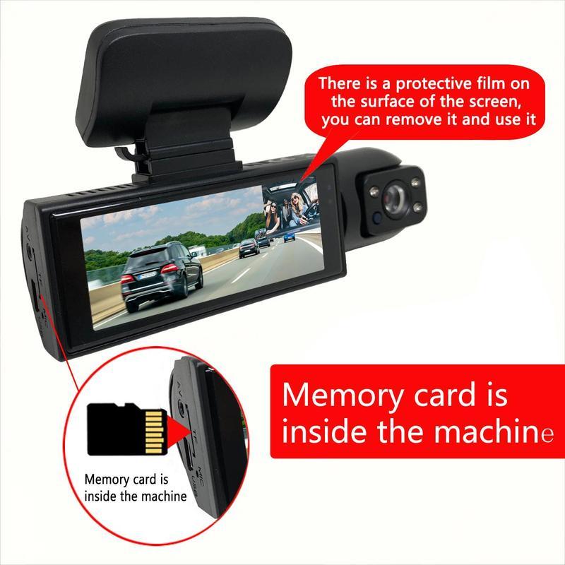 Dashcam anteriore e posteriore, con Wi-Fi, 1 dash cam per auto, registratore di guida grandangolare con sensore G per visione notturna a infrarossi, schermo IPS da 3,16 pollici, telecamera HD 1080P con doppio obiettivo, regalo autunnale, regali di compleanno Front & Rear Dashcam, With WI-FI,1 Count Dash Camera for Car, Wide Angle Car Driving Recorder with IR Night-Vision G Sensor, 3.16 Inch IPS Screen 1080P HD Camera with Dual Lens, Fall Gift, Birthday Gifts