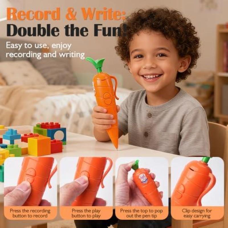 Cute Carrot-Shaped Voice Recorder, 60-Second Recording Device with Playback Functionality, Ideal for Capturing Memorable Moments