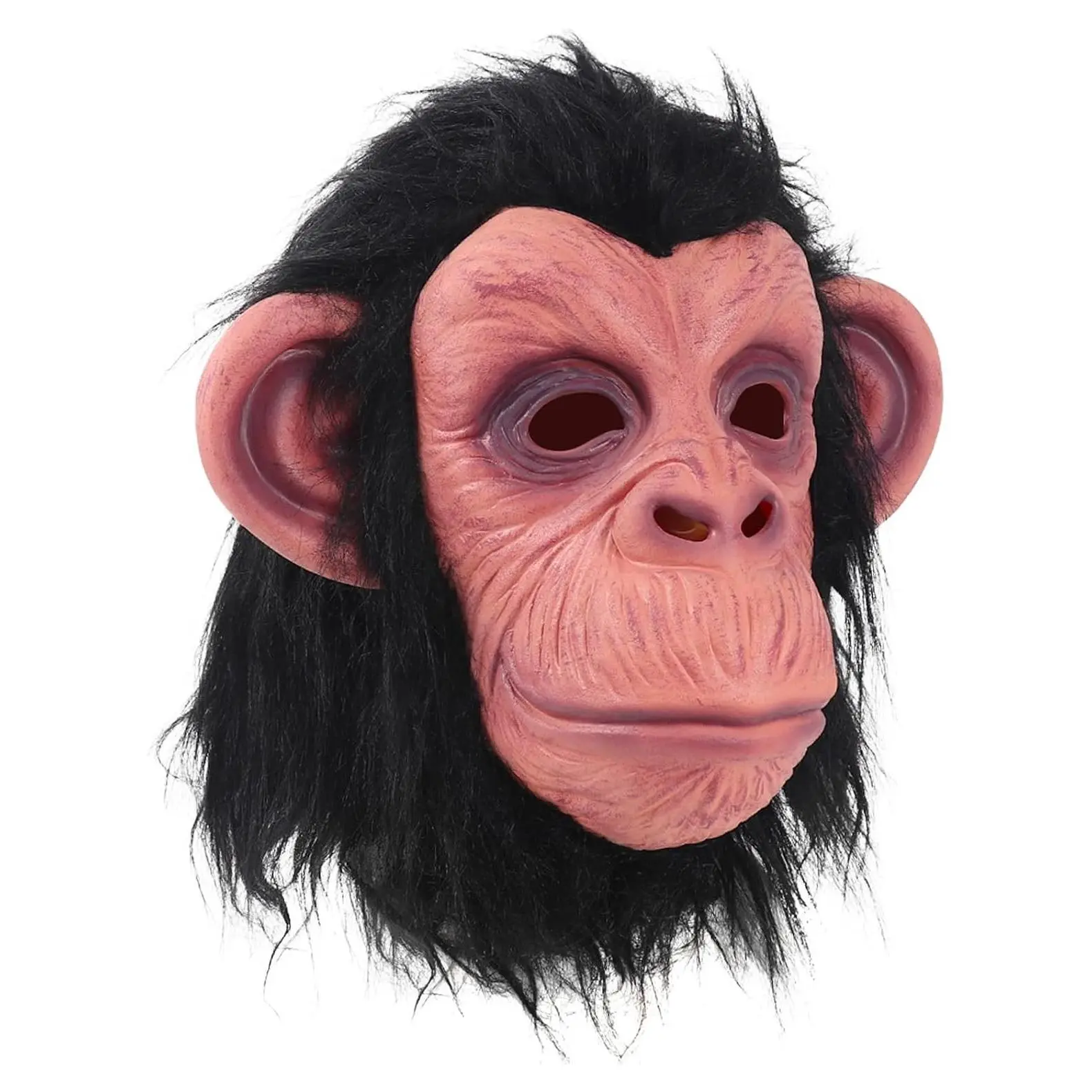 Latex Full Head Black Chimp Monkey Mask for Halloween Costume Party, LargeGift