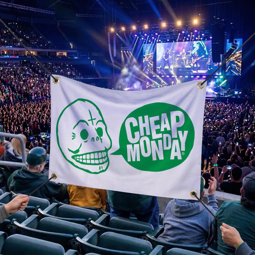 C-Cheap Monday BRAND Flags Multi Size Atmosphere Flag, Cheerleading Hand Pulled Banner, Portable Outdoor Event Flag & Wall Decor for Sports, Parties, Home and Room Decoration