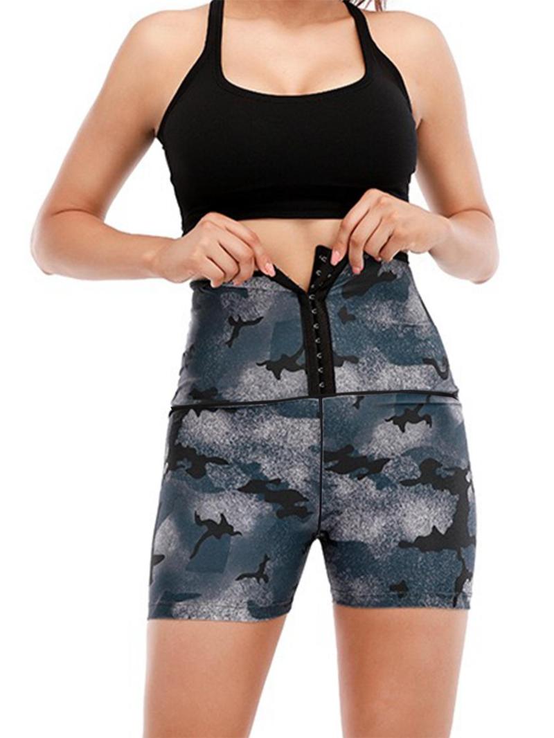 Women's Solid High Waist Sauna Shorts, Breathable Comfortable Tummy Control Hip Lift Sauna Shorts, Ladies Sportswear for Indoor Outdoor Wear, Waist Body Shaper