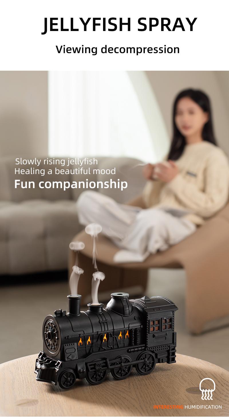 Aromatherapy Machine with Desktop Remote Control, Humidifier, Quiet and Cool Mist, Retro Design, Essential Oil Diffuser