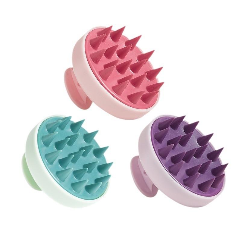 Silicone Hair Washing Massage Brush, Scalp Scrubber, Soft Silicone Bristles for Deep Cleaning, Rounded Tips for Scalp Massage, Family Essential Daily Use