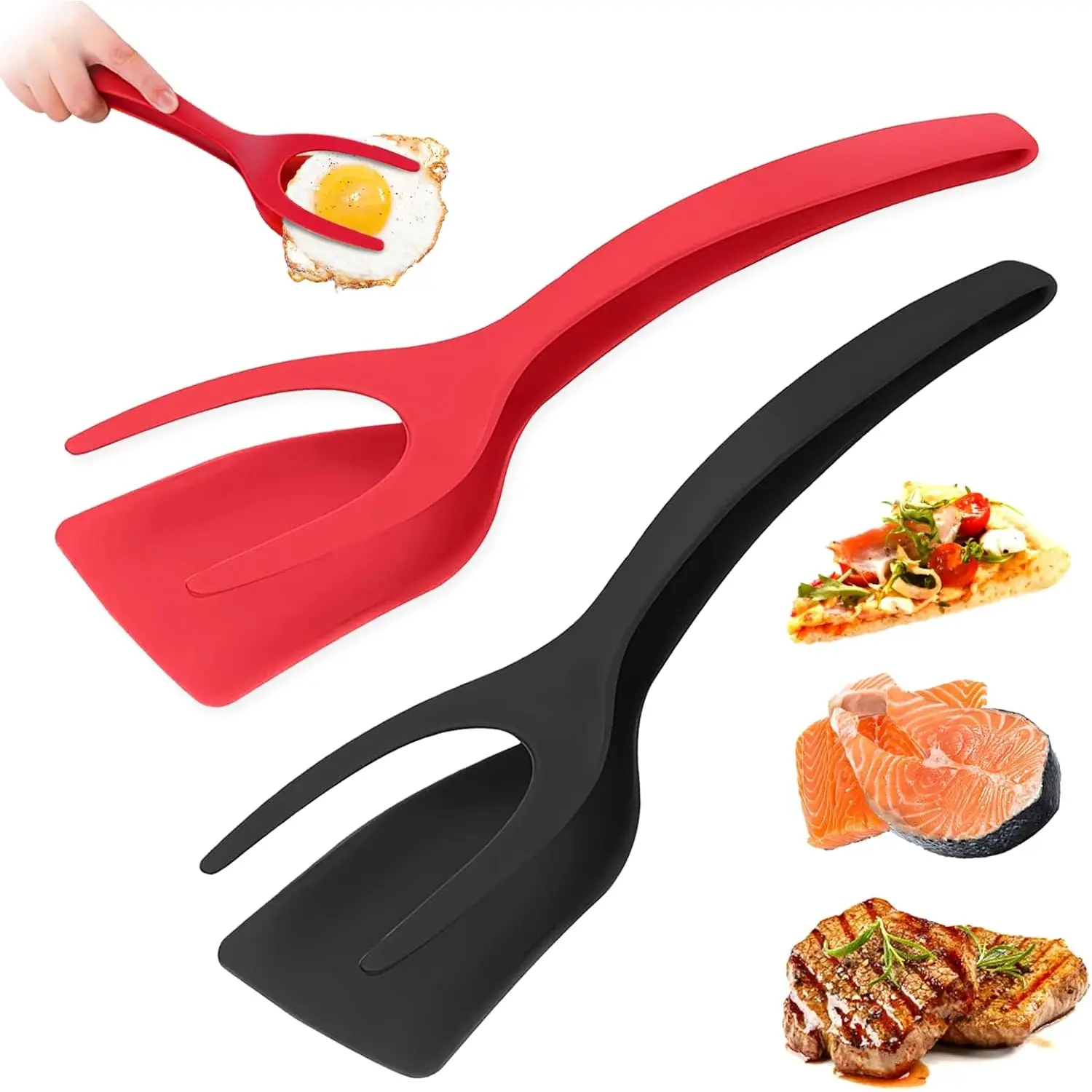 Multi-Functional Steak Frying Spatula, Two-In-One Nylon Spatula, Food Spatula, Frying Fish Spatula, Frying Egg Spatula, Flip Spatula