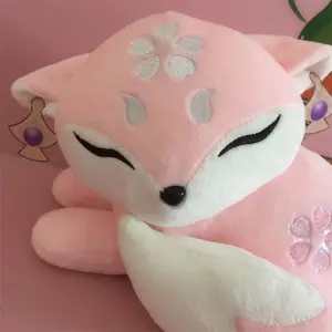 Anime Genshin Impact Yae Miko Pink Fox Cosplay Plush Doll Toy 20cm Game Animal Cute Soft Stuffed Pillow Gift
