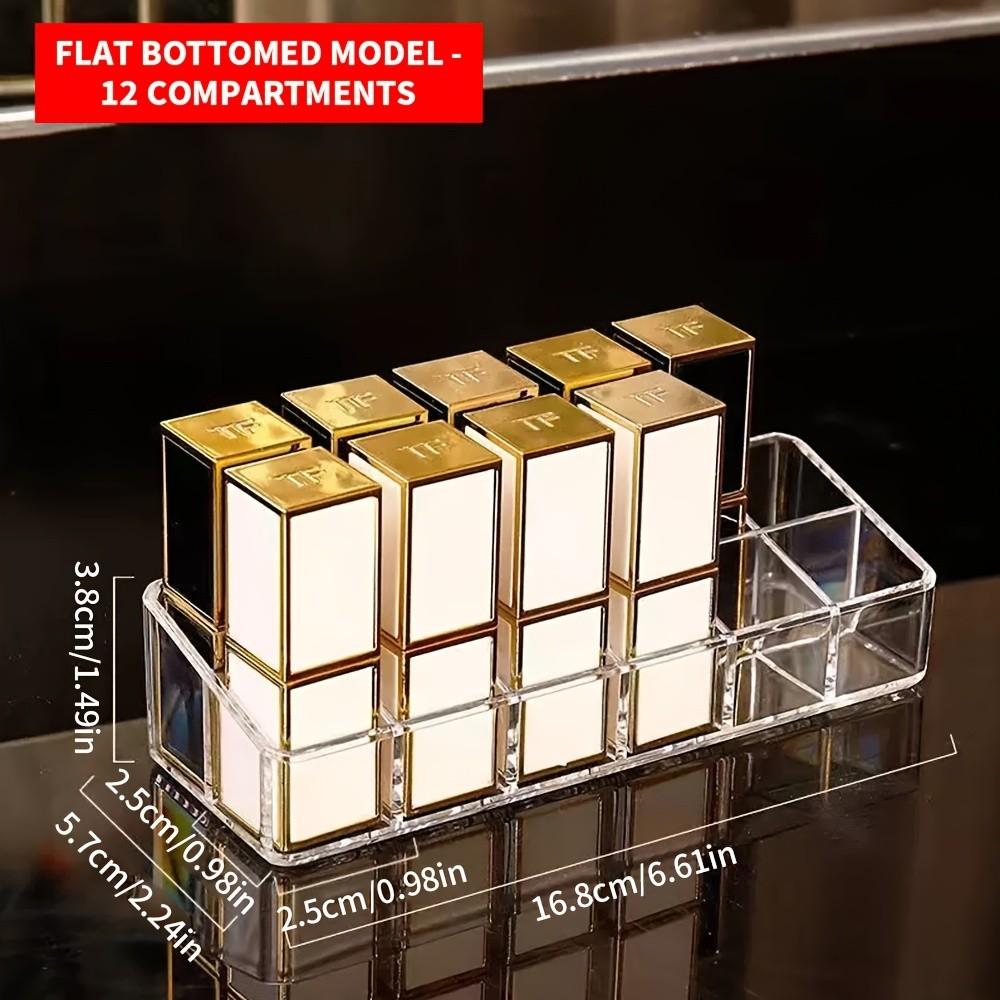 Lipstick Organizer Box, Large Capacity Layered Storage Rack, Makeup Vanity Shelf, Trendy Lipstick Display Stand, Desktop Organizer, Clear Acrylic Organizer
