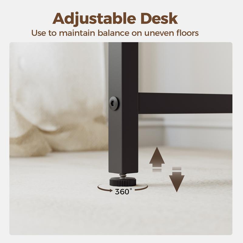 66.93 Inch L Shaped Desk for Home Office, Computer Desk, Corner Desk for Workstations, Gaming Table with Computer Tower Shelf and Hooks,Black