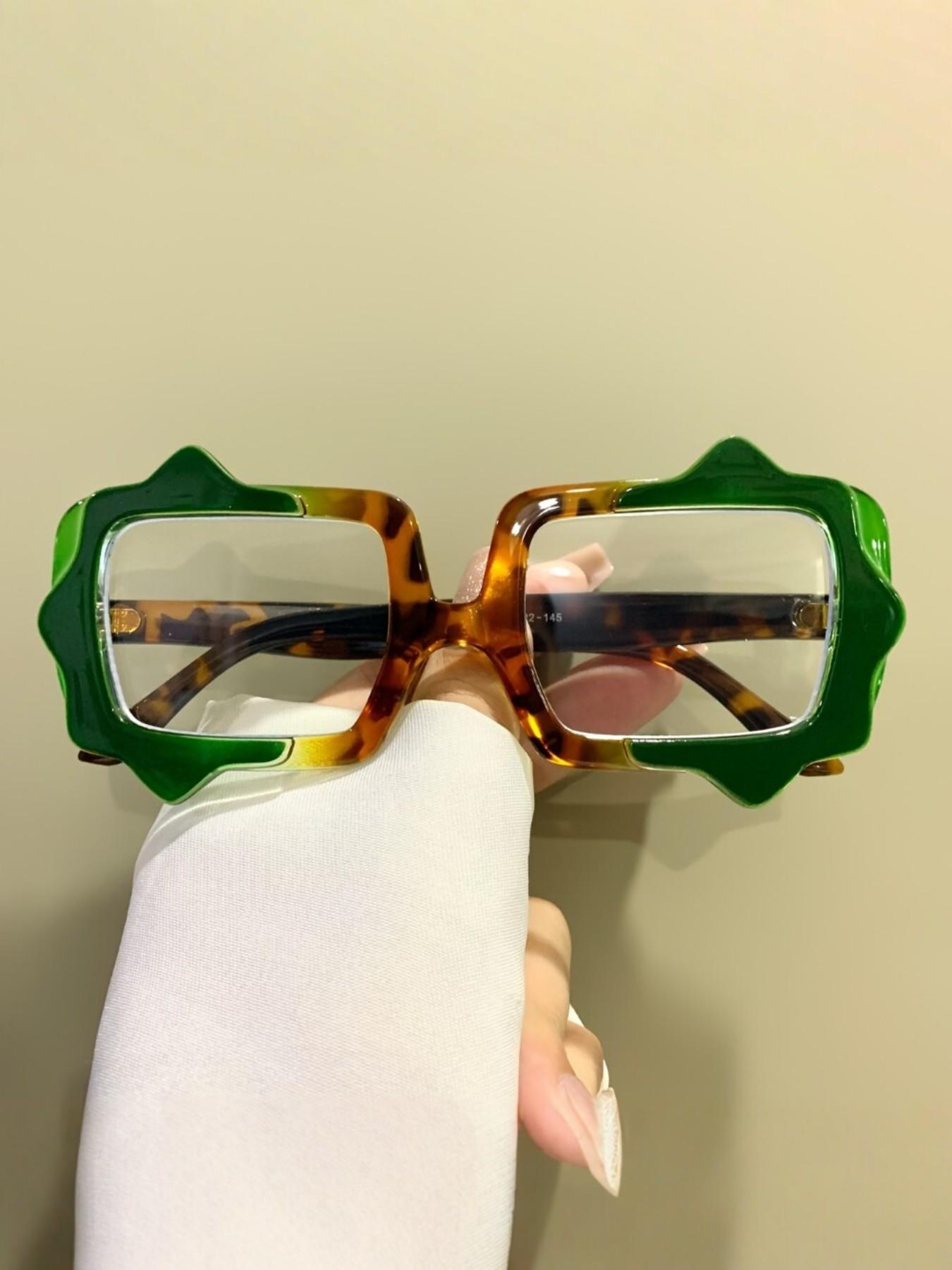 New Frame Glasses, Fashion Rectangular Frames, Unisex Trendy Eyewear, Metal Hinges, PC Lenses, Men and Women, Stylish Eyewear