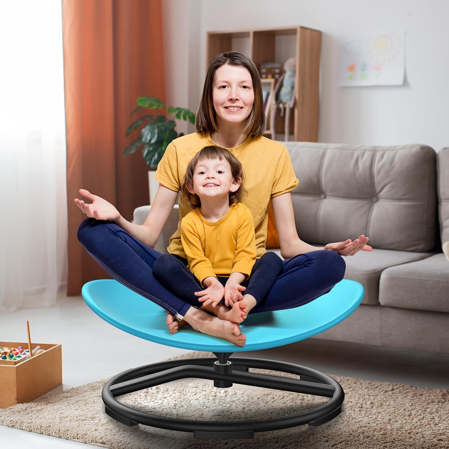 Swivel chair, sensory chair with 360-degree rotation, ergonomic design, trains body coordination, no assembly required, non-slip design, sensory swivel chair, Easter gift.