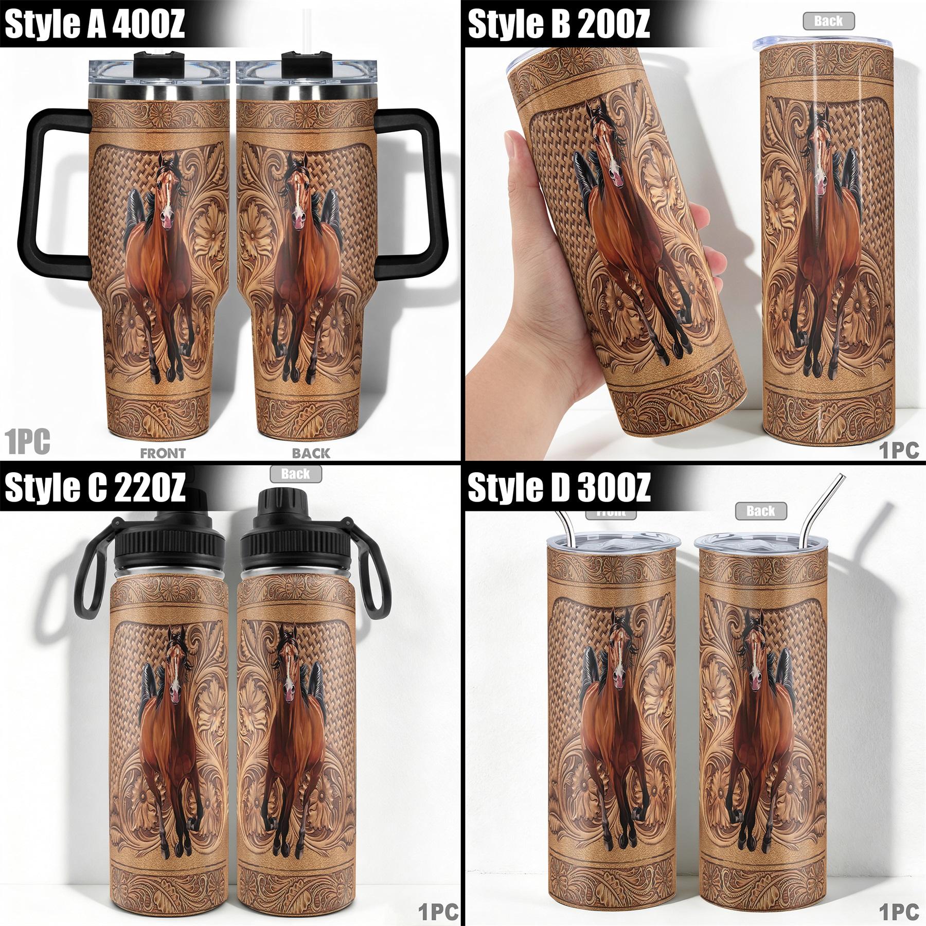 40oz/30oz/22oz Tumbler, Drinkware Stylish Flasks, 1pc Gift, Stainless Steel Cup, Insulated and Durable, Featuring a horse design, Perfect Gift for Horse Lovers and Equestrians, Great for Hot or Cold Beverages, Vacuum Insulated Tumbler #GLOBAL PICKS 40oz/30oz/22oz Tumbler, Drinkware Stylish Flasks, 1pc Gift, Stainless Steel Cup, Insulated and Durable, Featuring a horse design, Perfect Gift for Horse Lovers and Equestrians, Great for Hot or Cold Beverages, Vacuum Insulated Tumbler #GLOBAL PICKS