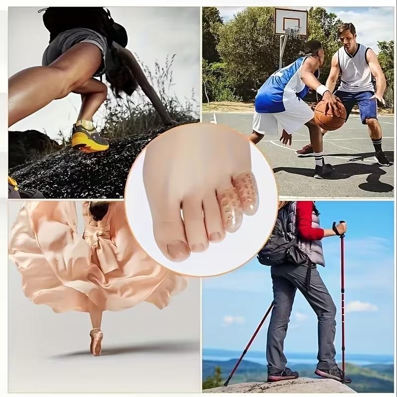 10pcs Silicone Anti-Friction Toe Covers, Breathable Gel Toe Protectors, Unisex Foot Care Accessories, Reusable Comfortable Silicone Guards