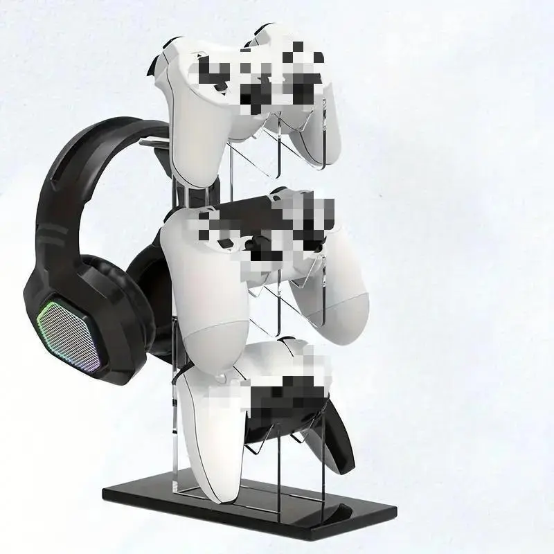 3-layer Compact Game Controller Stand & Headphone Stand, Organize Storage Stand For PS5 S4 Controller, Controller Holder Headset Stand Gaming Accessories