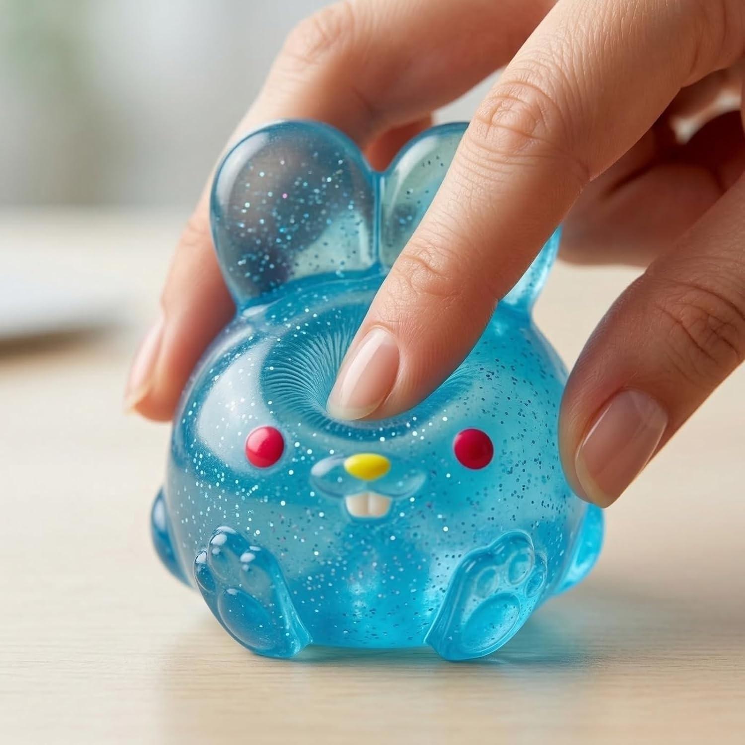 1/3 PCS Cute Bunny Squishy Fidget Toy, Bunny Squeeze Stress Ball, Decompression Squeeze, Anxiety Squishies, Anxiety Relief Products, Fidget Cube Stress Relief, Bunny Fidget Stress Balls for Gifts Office Schools and Daily Relaxation