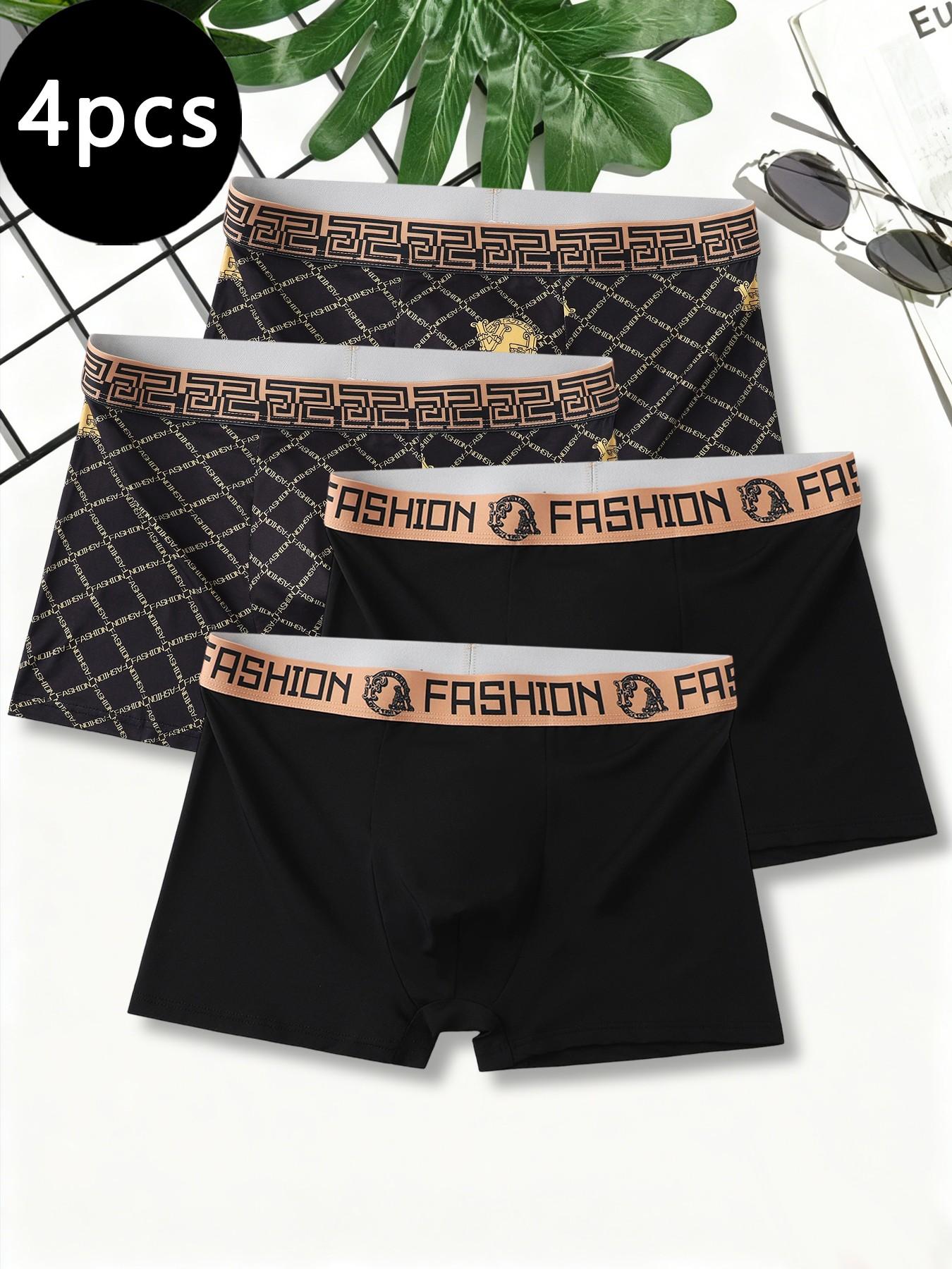 Light luxury business-style men's underwear, featuring a fashionable letter waistband design, a must-have for stylish men