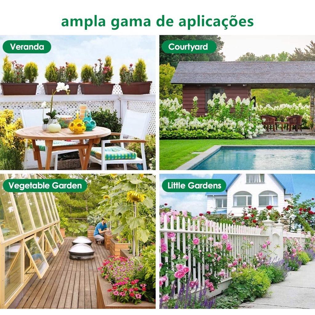 Portable Micro Irrigation System with Automatic Durable PVC Garden Watering Kit - Dual Spray Sprinklers, Adjustable Flow Valve and Spray Nozzle, No Electricity Required for Outdoor Plant Care and Farmland Irrigation