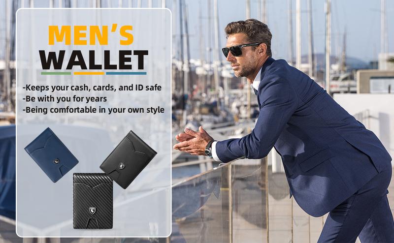 GSOIAX Slim Front Pocket Wallet with RFID Blocking