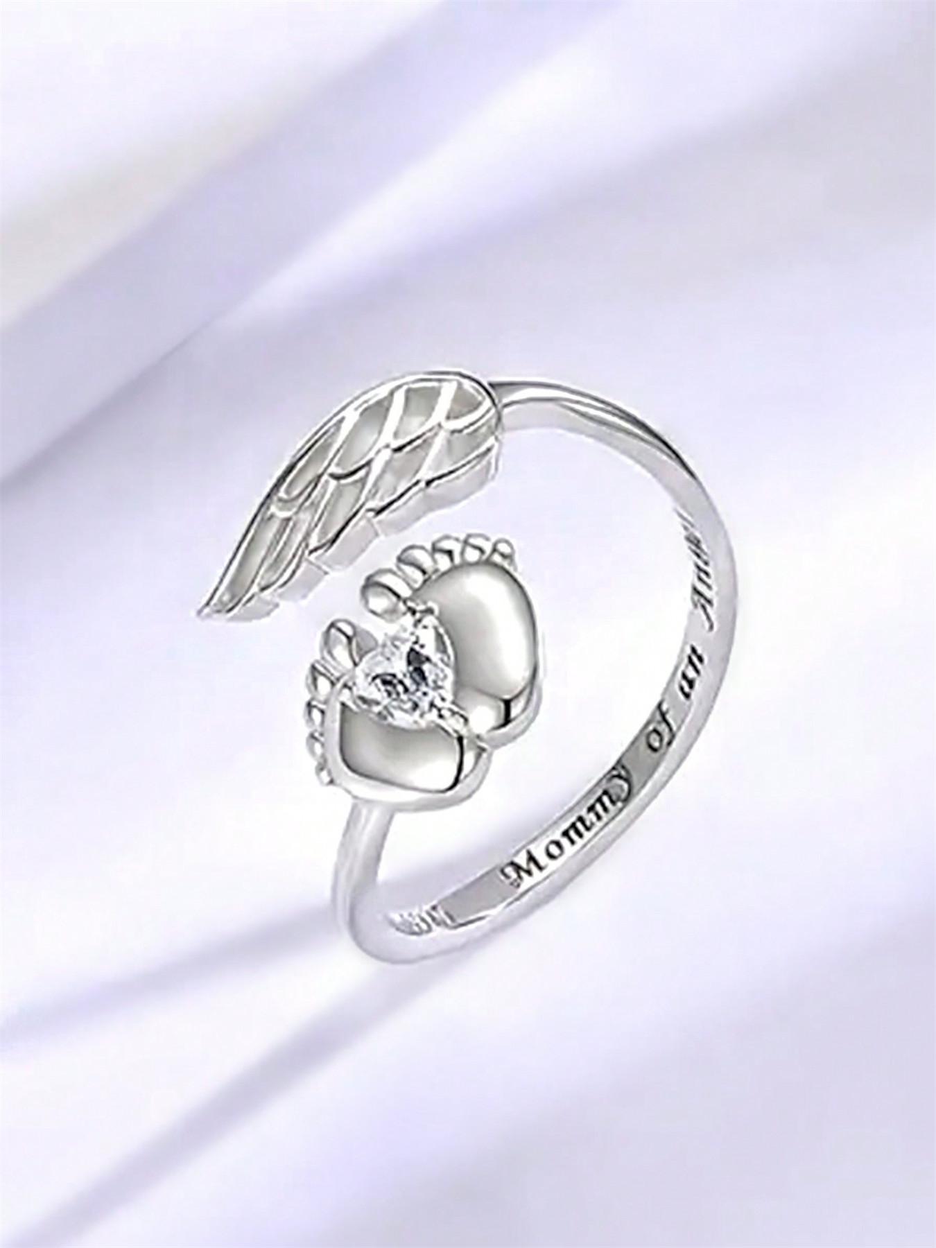 1 PC Charm Cubic Zirconia Heart Ring For Women For Mother's Day Gift ...