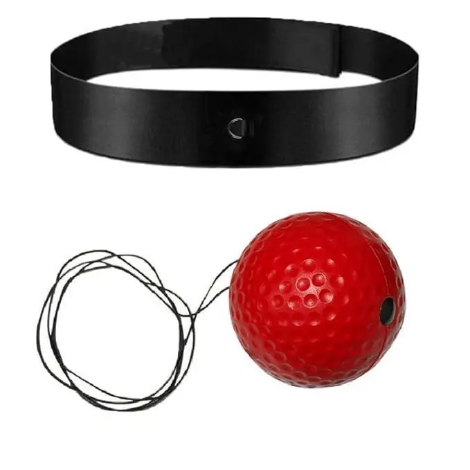 Adjustable Distance Boxing Reflex Ball with Headgear & Reflective Elastic Line - Boxing Training Equipment for Kids, Kickboxing 360-Degree Hand Speed Trainer to Enhance Reaction & Coordination, Exercise Attention, Concentration & Agility Skills