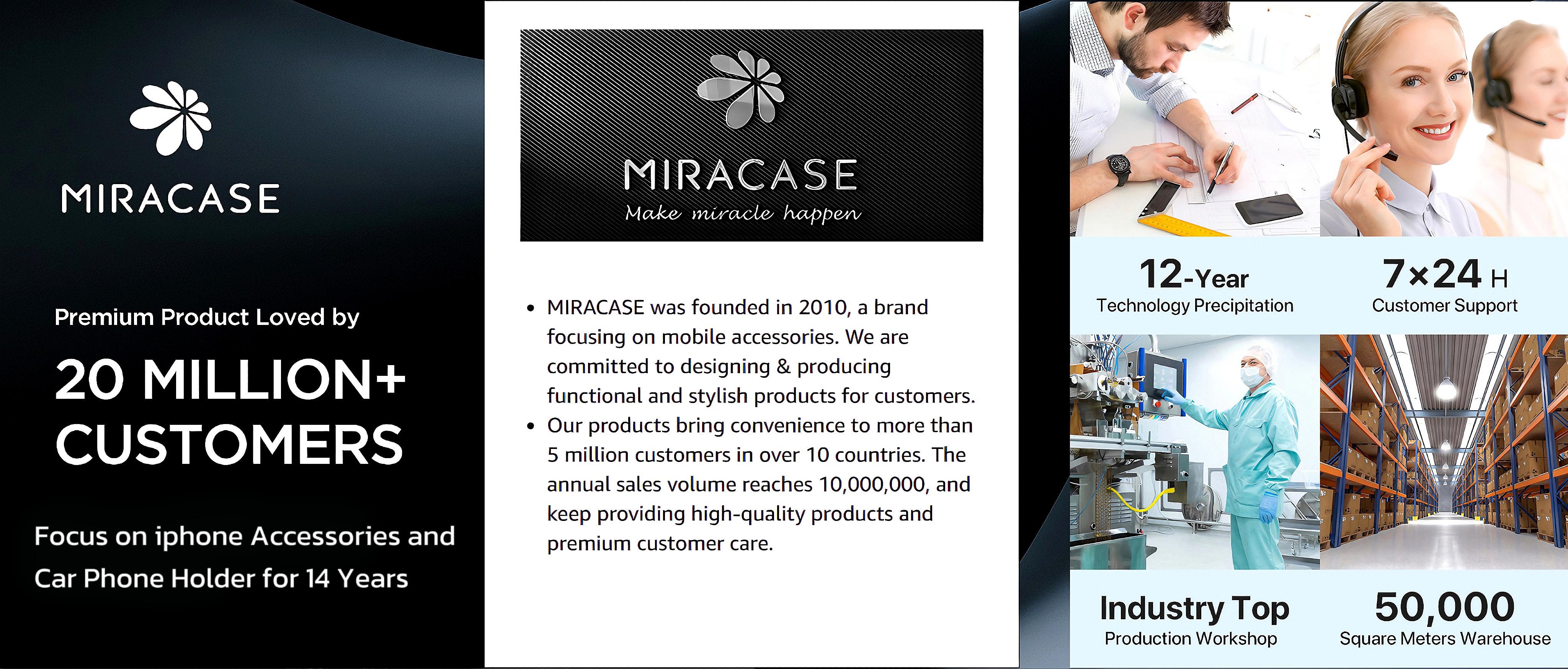 Miracase Glass Cellphone Case ,Full-Body Magnetic Case ,with Built-in 9H Tempered Glass Screen Protector, with Camera Lens Protection Accessories Shockproof Cover Protective Smartphone Casing