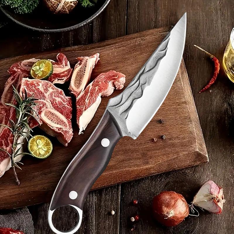 Super sharp stainless steel fixed blade, chef's boning knife, portable and durable, easy to use, suitable for home kitchen, outdoor camping barbecue,, the best gift for Valentine's Day.