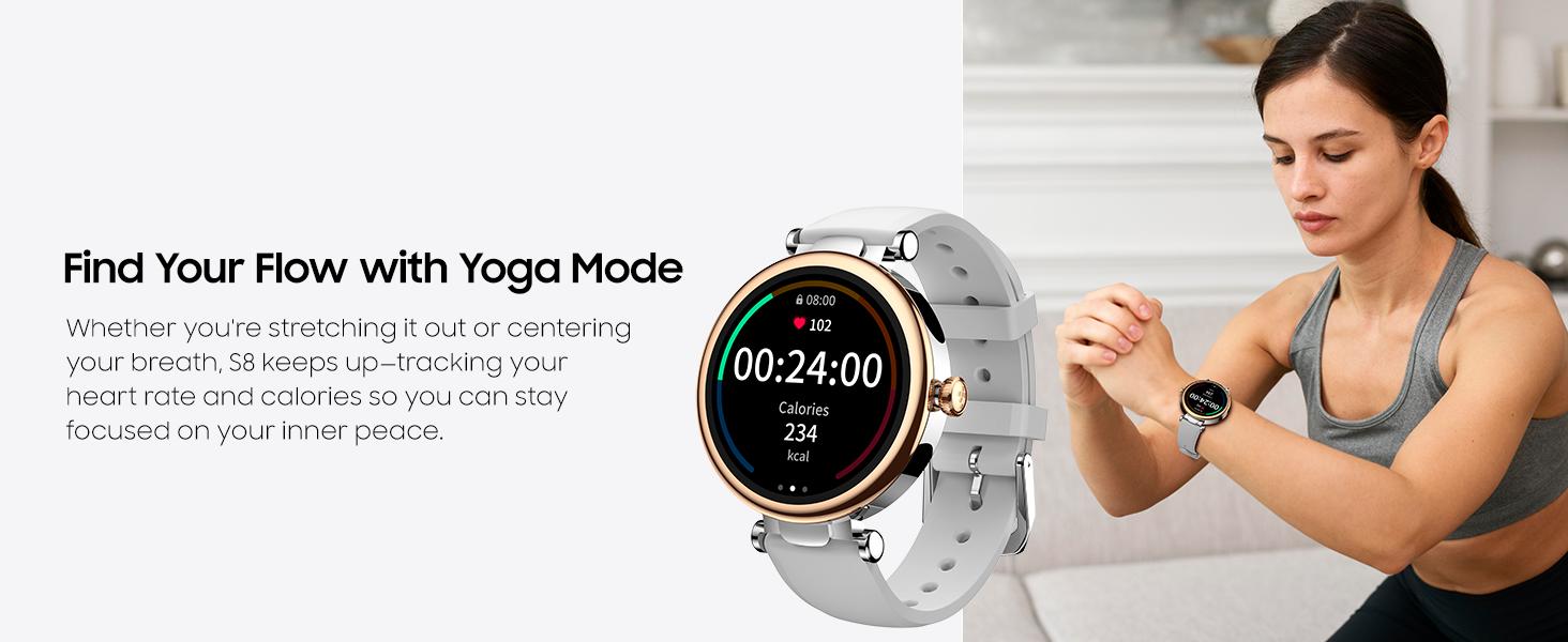 TOZO S8 AMOLED Smart Watch Women 1.32" HD Bluetooth Call Text, 100+ Sports Modes Sleep Stress Tracker, Waterproof Rose Gold Gift for Her TOZO S8 AMOLED Smart Watch Women 1.32" HD Bluetooth Call Text, 100+ Sports Modes Sleep Stress Tracker, Waterproof Rose Gold Gift for Her