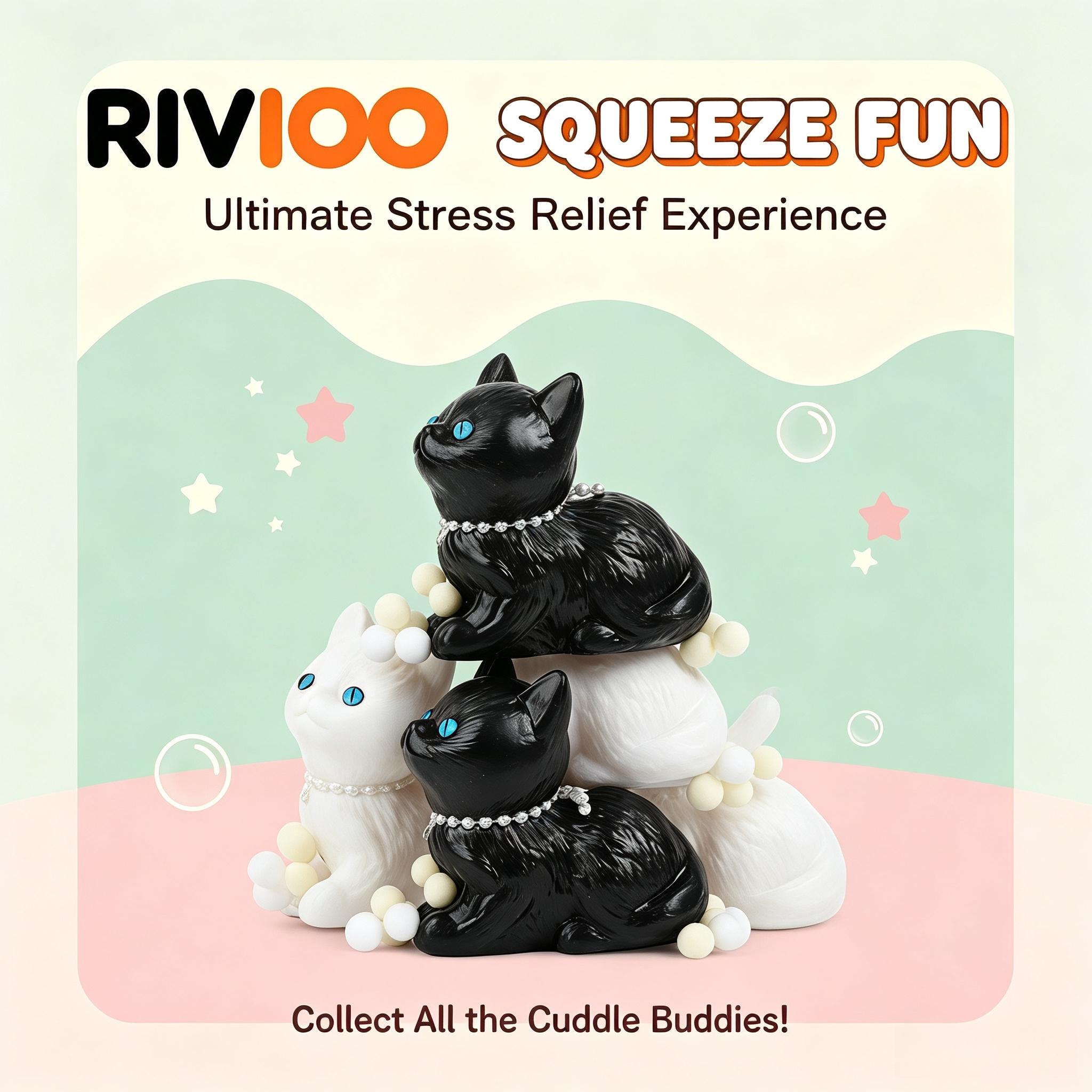RIVIOO Super soft cat pinch music decompression artifact TPR pinch toy