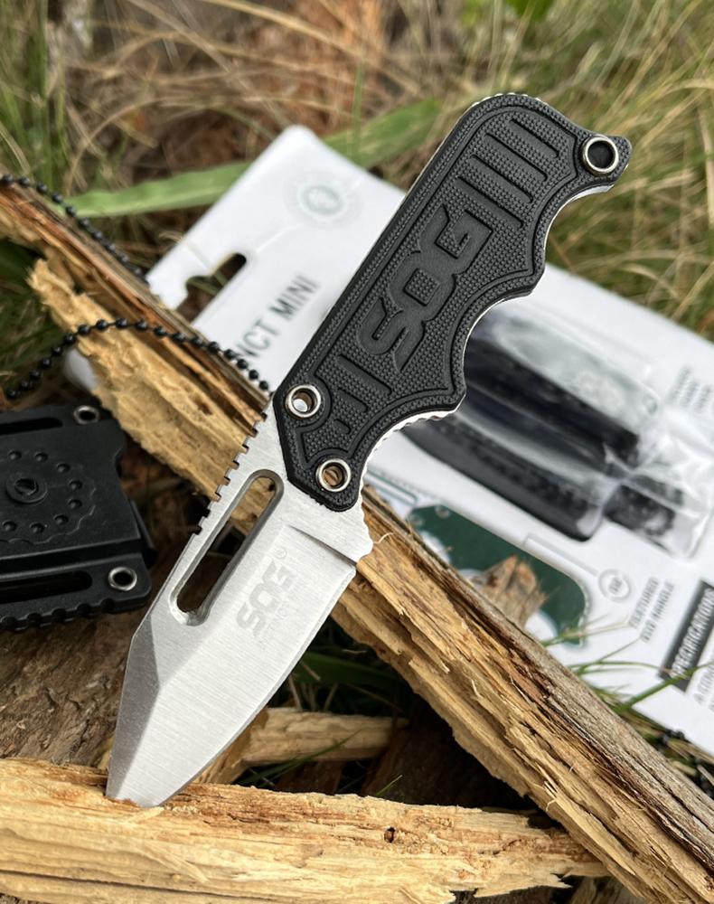 Mini Fixed Blade Knife EDC Knife Instinct Boot-Knife Premium Stainless Steel Blade Knife G10 Handle Knife Outdoor Hiking self defense tactical knife Camping Fishing Tool Knife with K Sheath Pocket Knife