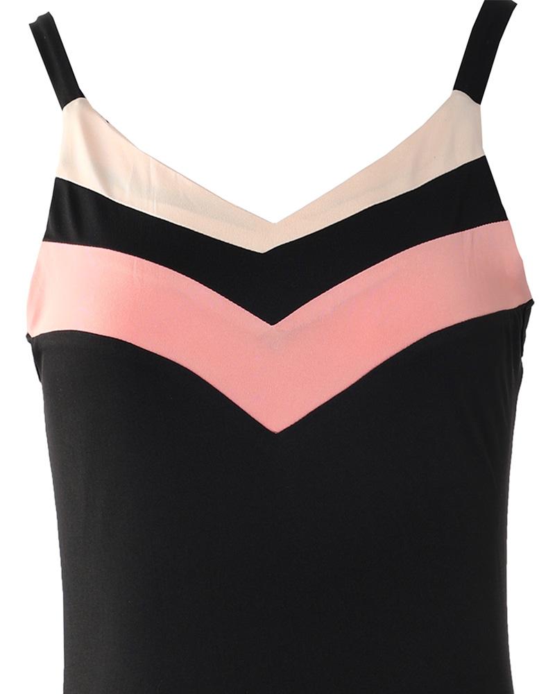 ChicMe Women's Spaghetti Strap Colorblock Maxi Dress - Ruched Ruffles Smock Sleeveless | Wedding Guest Dress, Formal Occasion, Evening Gown, Cocktail Party