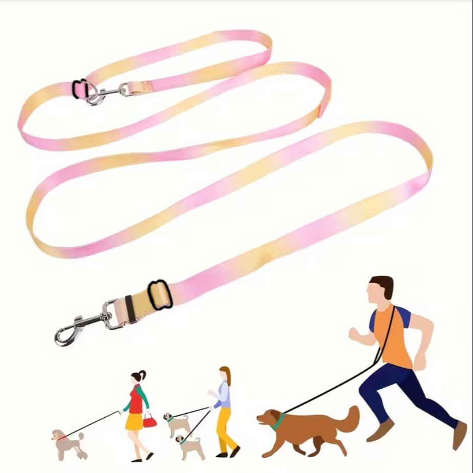 Adjustable Pet Leash, Gradient Color Outdoor Dog Walking Leash, Durable and Comfortable Pet Harness, Ideal for Daily Walks