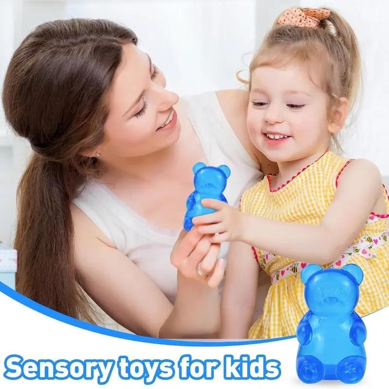 Soft Candy Bear Sensory Stress Relief Toy, Jelly Filled Squeeze Toy, Pressure Release Toy, Birthday Gift, Gift Bag Fillers