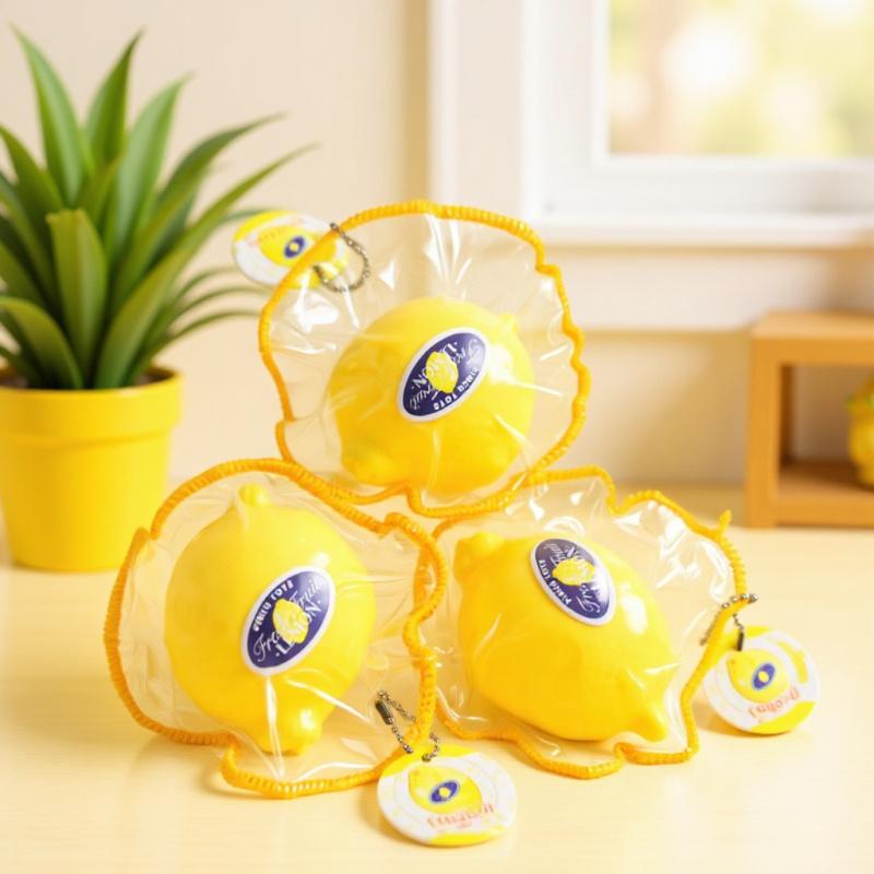 Stitched Lemon Squishy, Stress Relief Toy, Desk Pet Toy, New Fruit Squishy, Decompression Toy, Squeeze Toy, Fidget Toy, Anxiety Relief, Portable Relax Toy