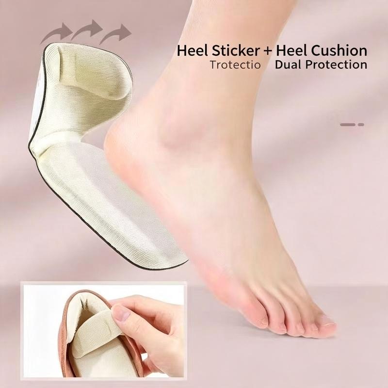 Size Reducing Heel Pads With Double Cushion Heel Protection, Peel Off Without Residue, Foot Care Accessories for Daily Commuting