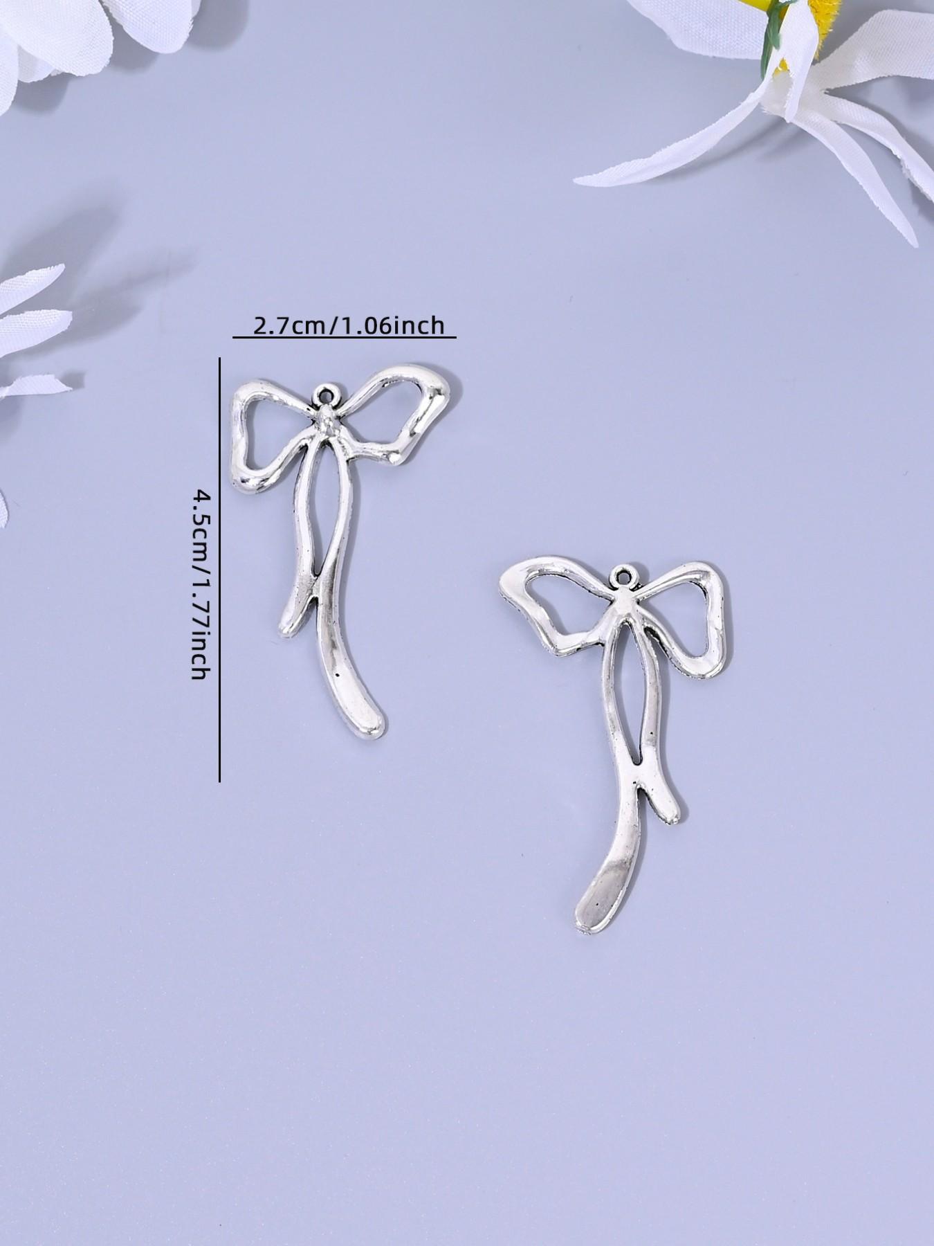 10 Elegant Bow Charms for DIY Jewelry Making, Perfect for Earrings, Necklaces, Bracelets, Keychains, Daily and Festival Accessories