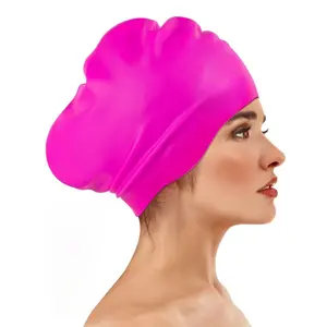 2PCS Extra large swim cap, swim cap for braids, swim cap for dreadlocks, waterproof silicone swim cap, adult youth swim bonnet, large hair swim cap