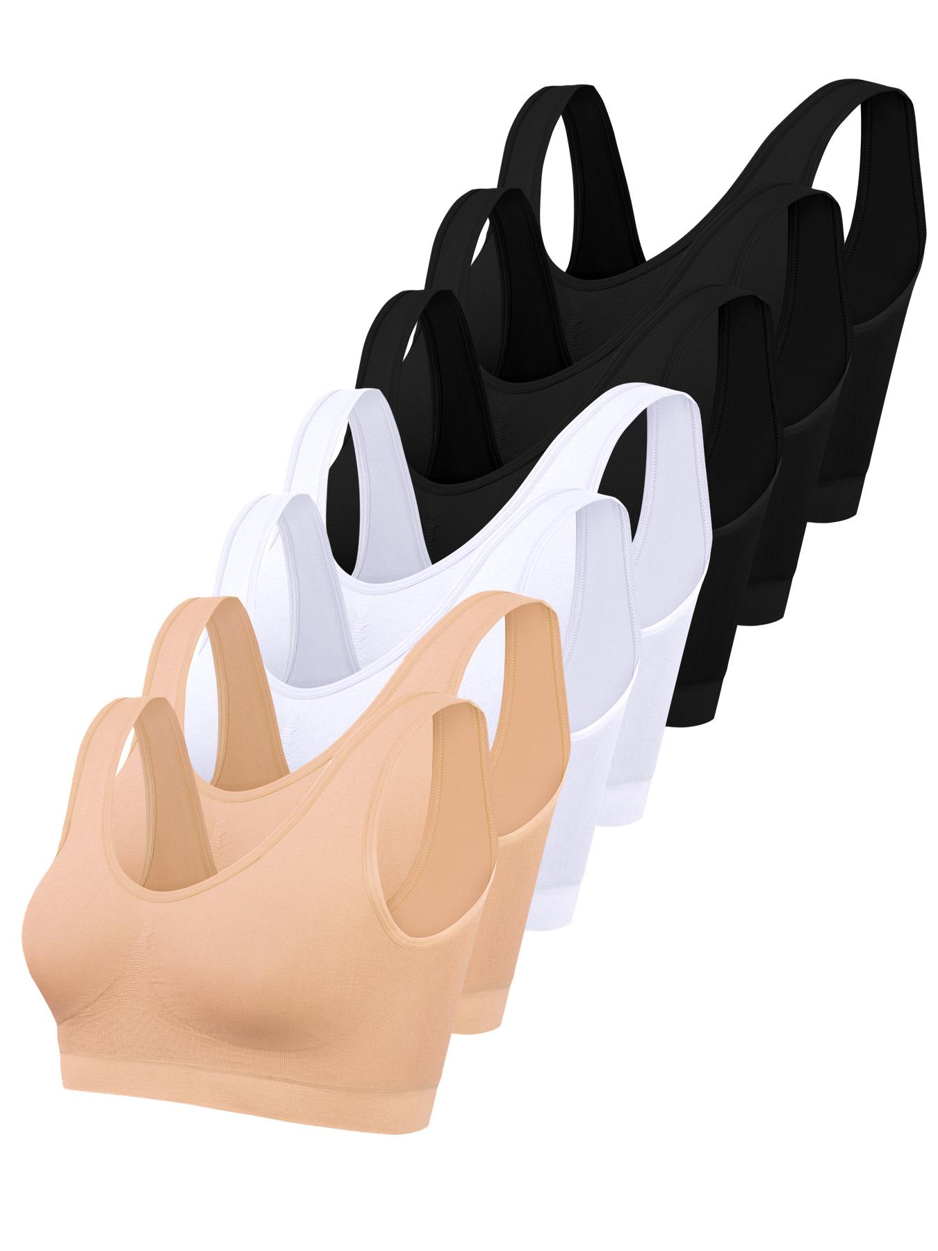 Women's 7pcs Solid Seamless Lingerie Top, Comfortable Breathable Wireless Bra For Daily Wear, Women's Lingerie For All Seasons