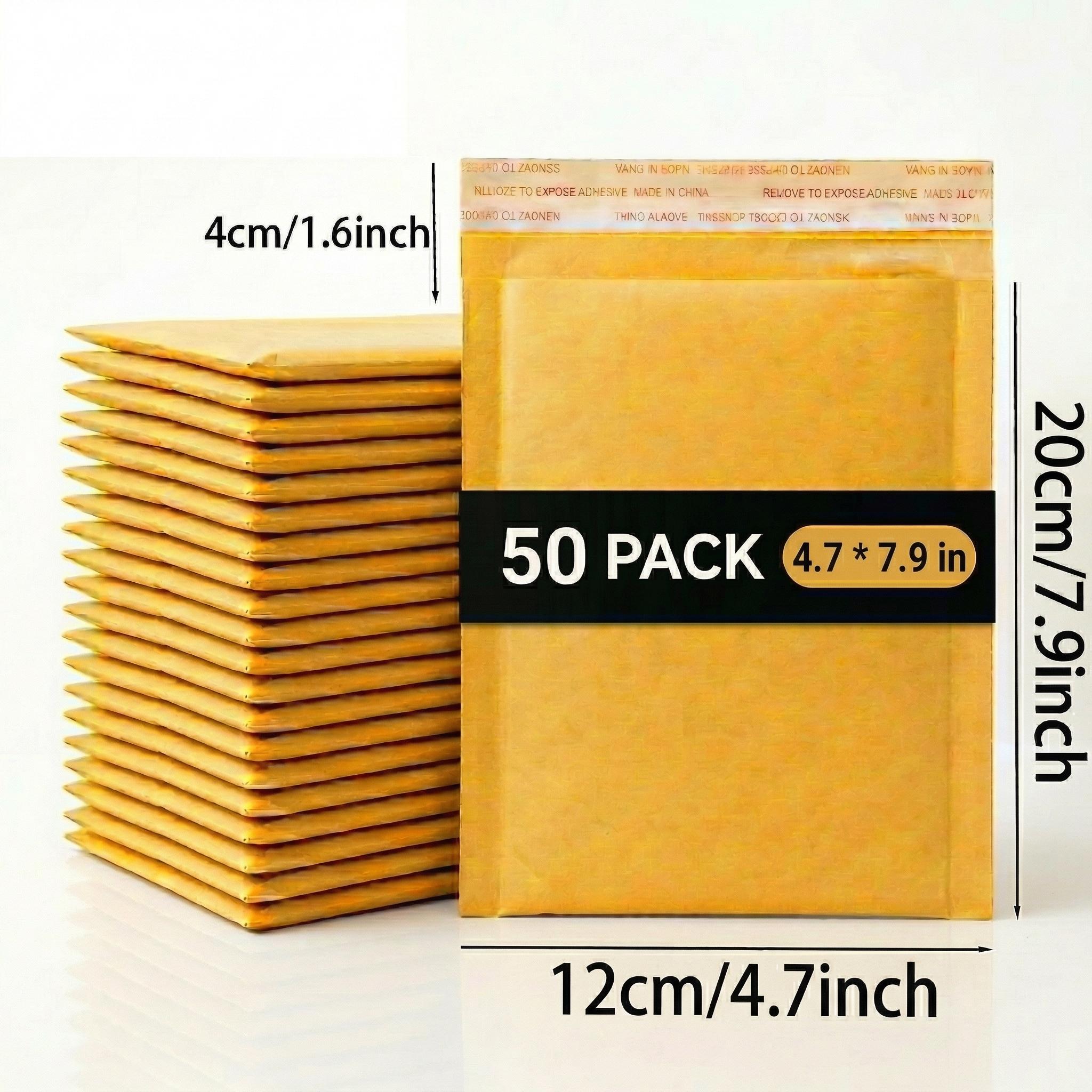 50/100 Pack 4.7x7.9 Inch Kraft Bubble Mailers, Tear-Resistant, Thick Bubble, Waterproof, Self-Sealing, Tamper-Evident, Lightweight 50/100 Pack 4.7x7.9 Inch Kraft Bubble Mailers, Tear-Resistant, Thick Bubble, Waterproof, Self-Sealing, Tamper-Evident, Lightweight