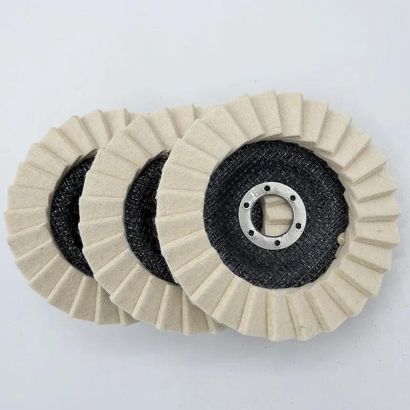 125mm Wool Felting Wheel for Angle Grinder, Easy Scratch Removal, Beginner-Friendly, DIY Home Improvement Tool, Essential Workshop Equipment
